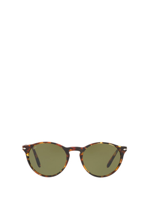 Persol Tortoise Shell Round Frame Sunglasses