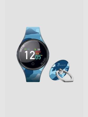 Freetime Camouflage Blue Smartfit With Ring