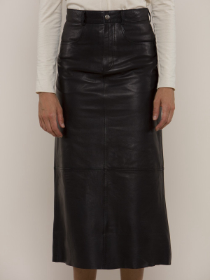 Sky Skirt - Good Choice Leather - Black