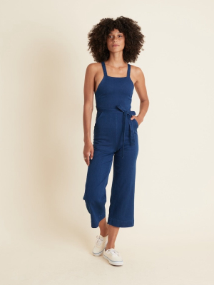 Tess Jumpsuit In Mid Indigo