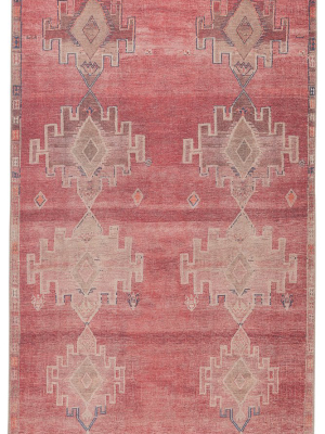 Evadne Medallion Pink & Blue Rug