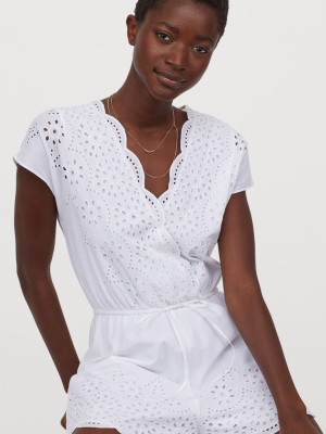 Eyelet Embroidered Romper