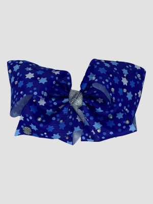 Girls' Jojo Siwa Hanukkah Bow Hair Clip - Blue