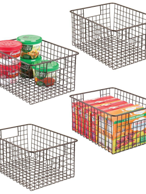 Mdesign Metal Wire Food Storage Organizer Bin