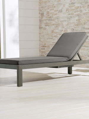 Regatta Grey Wash Chaise Lounge With Graphite Sunbrella ® Cushion