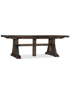 Trestle Dining Table W/2 21in Leaves