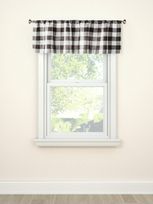 15"x54" Window Valance Small Check Gray - Threshold™