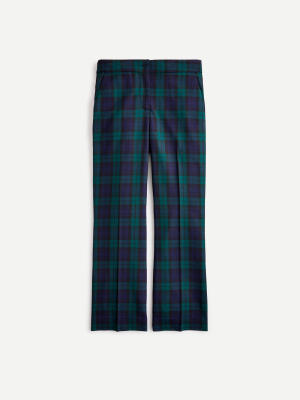 Hayden Kickout Crop Pant In Black Watch Tartan Bi-stretch Wool