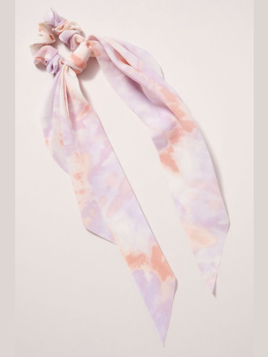 Tie Dye Print Scarf Pony