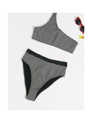 Missguided Bikini Set In Gingham Print