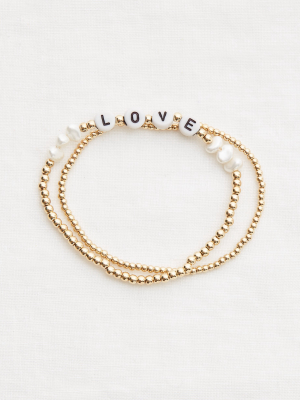 Aerie Gold Ball Bracelet Set