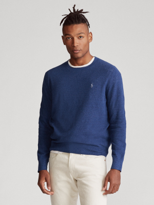 Cotton-linen Crewneck Sweater