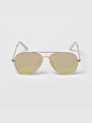 Women's Aviator Sunglasses - A New Day™ White