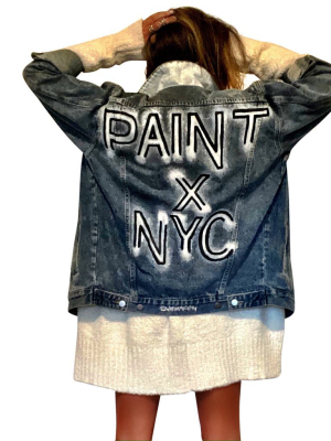 'paint In Neon' Denim Jacket