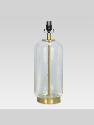 Bubble Glass With Brass Detail Large Lamp Base Clear - Threshold™