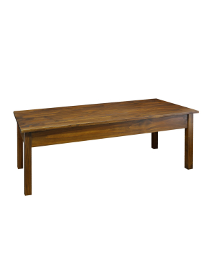 Kennedy Coffee Table With Concealed Drawer Brown - Flora Home