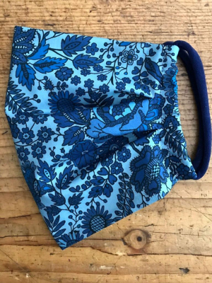 Ladies Cotton Mask In Nottingham Blue Liberty London Print