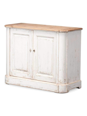 Antique White Wash Sideboard  2 Door