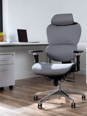 Ergo Fabric Upholstered Office Chair With Optional Headrest And Lumbar Support - Ofm