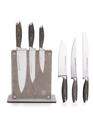 Schmidt Brothers Cutlery Bonded Ash 7pc Knife Block Set