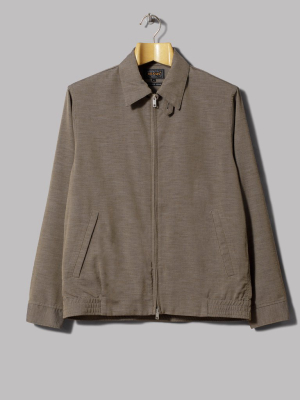 Beams Plus Twill Zipper Blouson (brown)