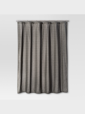 Geometric Shower Curtain Gray - Threshold™