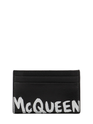 Alexander Mcqueen Graffiti Logo Print Cardholder