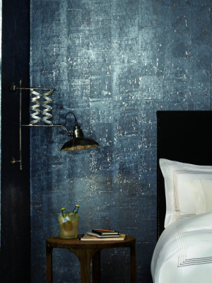 Cork Wallpaper In Blues From Industrial Interiors Ii By Ronald Redding For York Wallcoverings