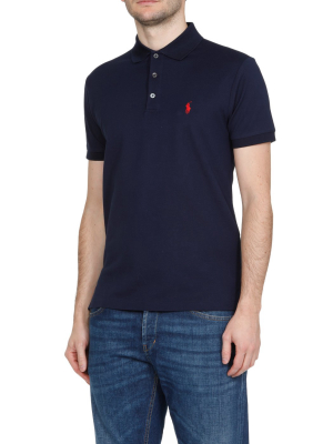 Polo Ralph Lauren Logo Embroidered Slim-fit Polo Shirt