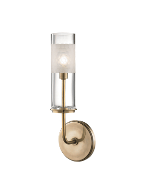 Wentworth 1 Light Wall Sconce Aged Brass