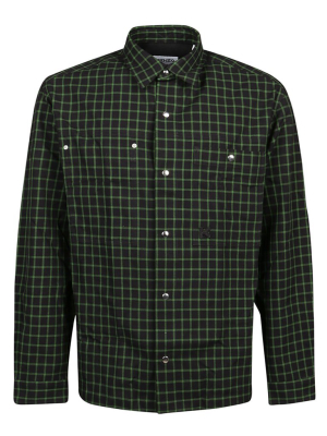 Kenzo Logo Embroidered Checkered Shirt