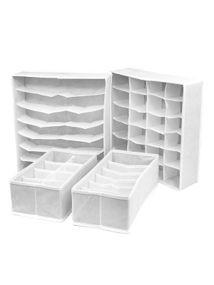 4pc Sorbus Cube Storage Box White