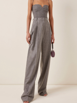 Wool-blend Wide-leg Pants