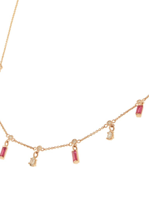 Ruby Drops Necklace P14-d-ru