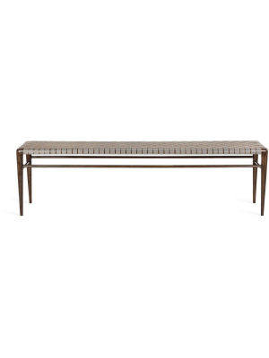 Interlude Home Ryder Grand Bench - Fossil - Walnut