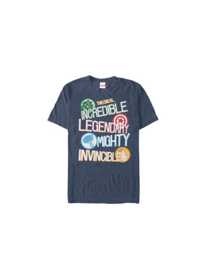 Men's Marvel Father's Day Avengers Dad Words T-shirt