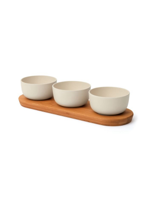 Berghoff Leo Bowl Set & Bamboo Tray - 3 Piece