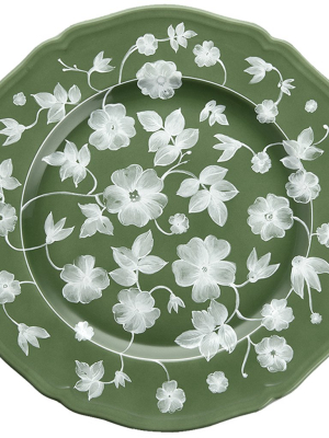 Ginori Floral Charger Green