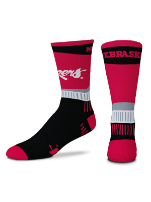 Ncaa Nebraska Cornhuskers Men's Sport Fan Crew Socks - 10-13