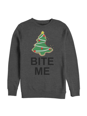 Women's Chin Up Christmas Cookie Bite Me Sweatshirt