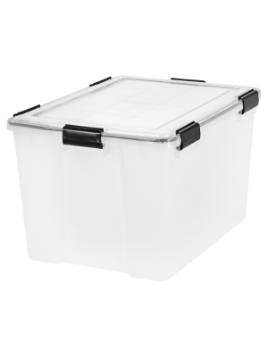 Iris 4pk 74qt Weathertight Plastic Storage Bin
