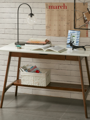 Avenu Desk - White/pecan