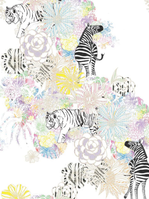 Tigers & Zebras Wallpaper From The Wallpaper Republic Collection By Milton & King