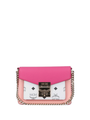 Mcm Patricia Visetos Colour Block Crossbody Bag