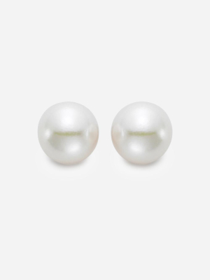 8.5mm White Akoya Pearl Earrings