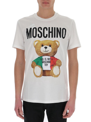 Moschino Italian Teddy Print T-shirt