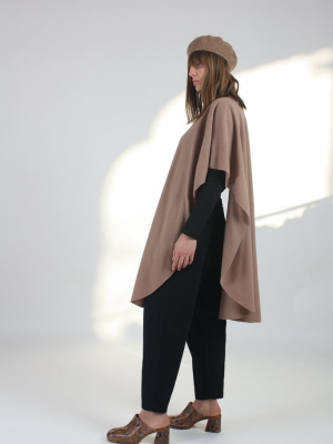 Poncho Camel Wool