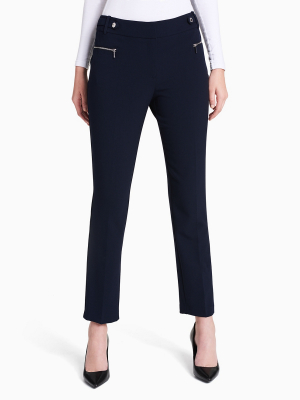 Modern Essentials Straight Leg Zip Pants