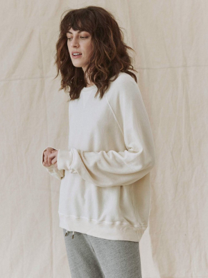 The Slouch Sweatshirt. Solid -- Washed White