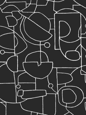 Robotics Peel & Stick Wallpaper In Black And White By York Wallcoverings